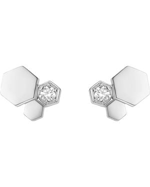 Chaumet And Diamond Bee De Earrings - Metallic