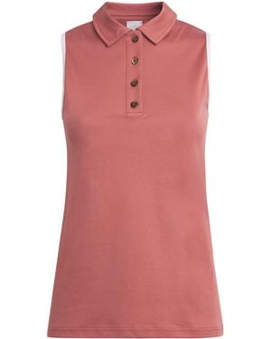 Eleventy Cotton Sleeveless Polo Shirt - Pink