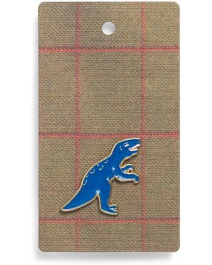 Barbour X Paul Smith Dinosaur Pin Badge - Blue