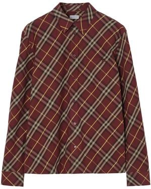 Burberry Cotton Check Shirt - Brown
