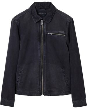 AllSaints Corduroy-Trim Rothwell Jacket - Blue