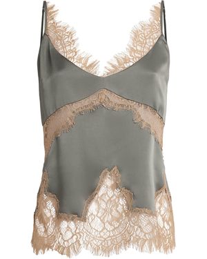 L'Agence Lace-Trim Cami Top - Grey
