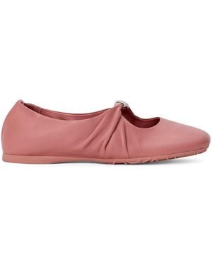 Loewe Leather Pebble Soft Ballet Flats - Red