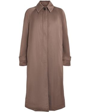 Vince Satin Trench Coat - Brown