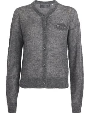 Mother Alpaca-Blend Crop Cardigan - Grey