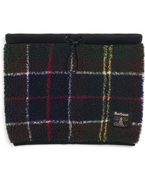Barbour Field Fleece Tartan Snood - Black