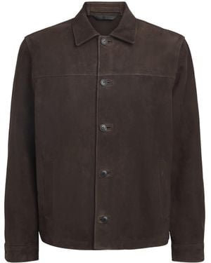Sunspel Suede Field Jacket - Black