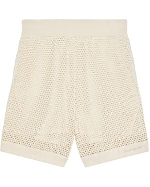 Givenchy Cotton-Blend Crochet Shorts - Natural