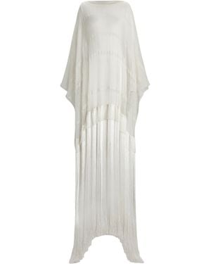 Ralph Lauren Mulberry Silk Poncho - White