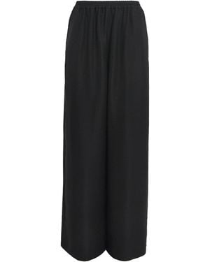 Eskandar Silk Flared Trousers - Black
