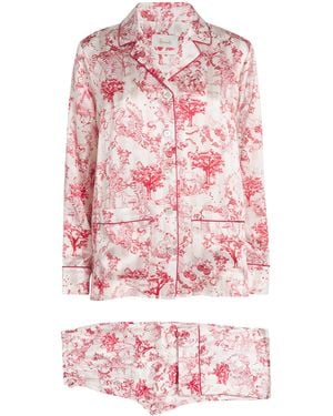 Harrods Silk Toile Pyjama Set - Pink