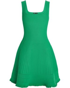 Maje Knitted Skater Mini Dress - Green