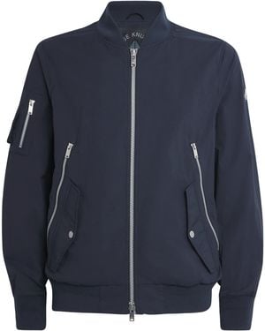Moose Knuckles Courville Crinkle Bomber Jacket - Blue