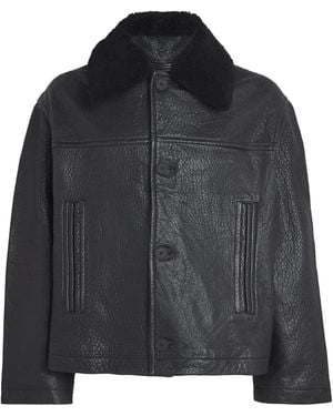 Studio Nicholson Del Leather Jacket - Black