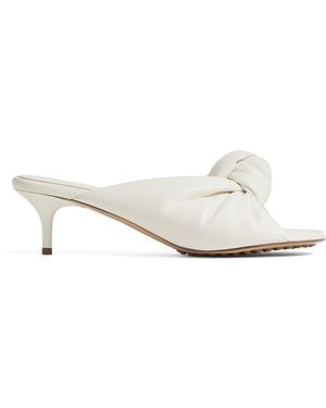 Bottega Veneta Leather Knot Mules 50 - White