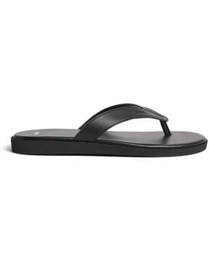 BOSS Faux Leather Farrel Flip Flops - Black