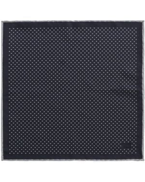 Brioni Silk Jacquard Pocket Square - Blue