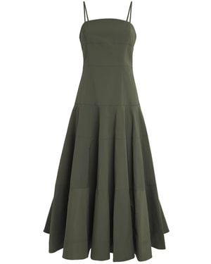 Veronica Beard Panelled Ilona Midi Dress - Green