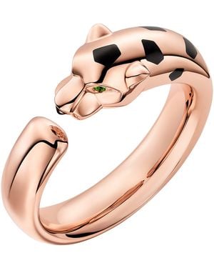 Cartier Tsavorite And Onyx Panthère De Ring - Pink