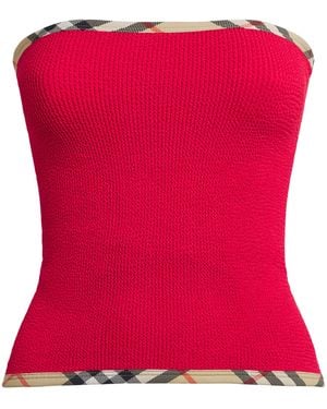 BURBERRY X HUNZA G X Burberry Devyn Skirt/Bandeau Top - Red