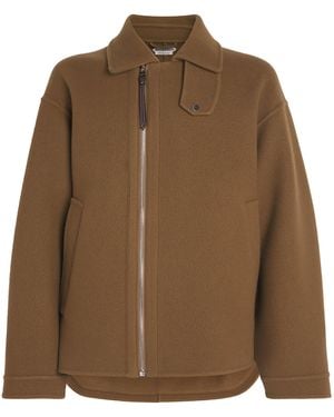 JW Anderson Double-Faced Wool-Cashmere Fireman Coat - Brown