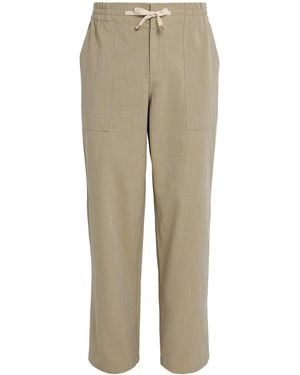 Drole de Monsieur Cotton-Blend Drawstring Relaxed Trousers - Natural