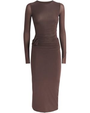 Maygel Coronel Anna Midi Dress - Brown