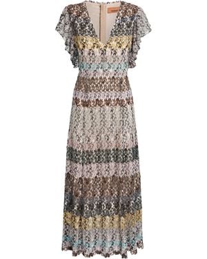 Missoni Crochet Stripe Maxi Dress - Multicolor