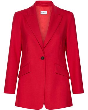 Marella Single-Breasted Blazer - Red