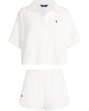 Polo Ralph Lauren Organic Cotton Terry Polo Shirt And Shorts Set - White