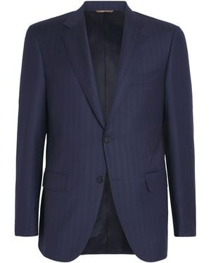 Canali Wool Pinstripe 2-Piece Suit - Blue