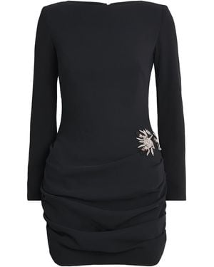 Sabina Bilenko Embellished Magnolia Mini Dress - Black