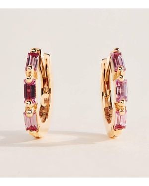 Suzanne Kalan And Sapphire Bold Huggie Earrings - Pink