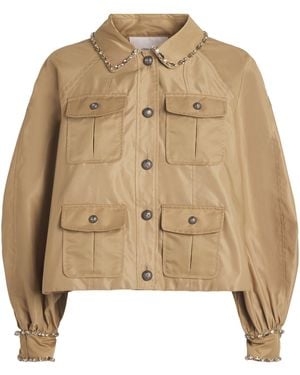 Cinq À Sept Rhinestone Chain Adami Jacket - Natural