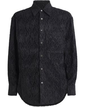 WOOYOUNGMI Brushed Jacquard Shirt - Blue