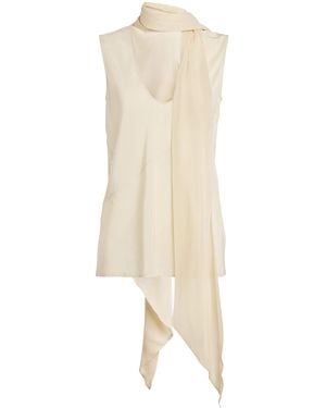 Helmut Lang Silk Scarf Tank Top - Natural