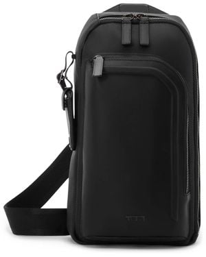 Tumi Leather Harrison Cross-Body Bag - Black