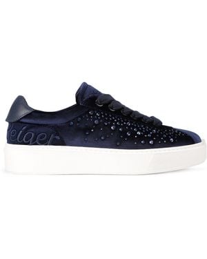 Kurt Geiger Embellished Albion Retro Trainers - Blue