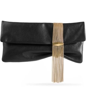 Jimmy Choo Zandra Biker Leather Clutch Bag - Black