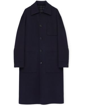 Loewe Wool-Cashmere-Blend Coat - Blue