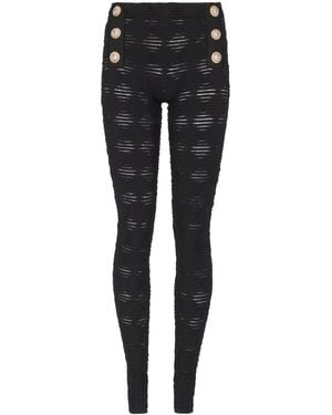 Balmain Diamond Leggings - Black