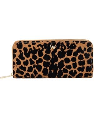 Wolf Nubuck Savanna Zip-Up Wallet - Black