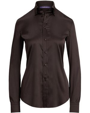 Ralph Lauren Silk-Blend Cameron Shirt - Black