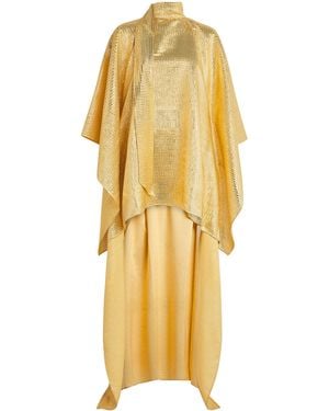 Taller Marmo Silk-Blend Denver Sunrise Kaftan Dress - Metallic