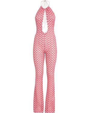 Missoni Crochet Halterneck Jumpsuit - Pink