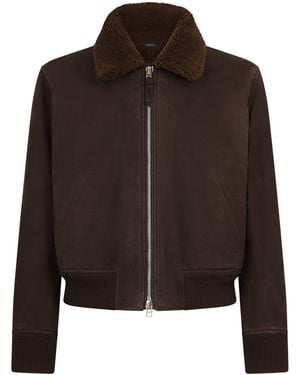 Tom Ford Suede Bomber Jacket - Brown