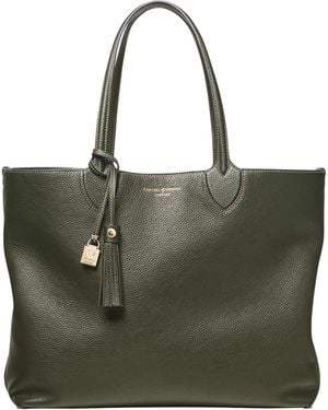 Aspinal of London Leather Hudson Tote Bag - Green