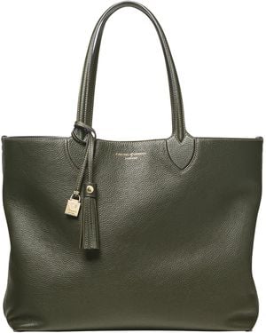 Aspinal of London Leather Hudson Tote Bag - Green