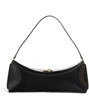 Jacquemus Leather The Ovalo Shoulder Bag - Black