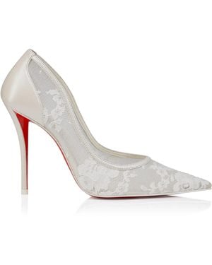 Christian Louboutin Miss Z Lace Court Shoes 100 - White